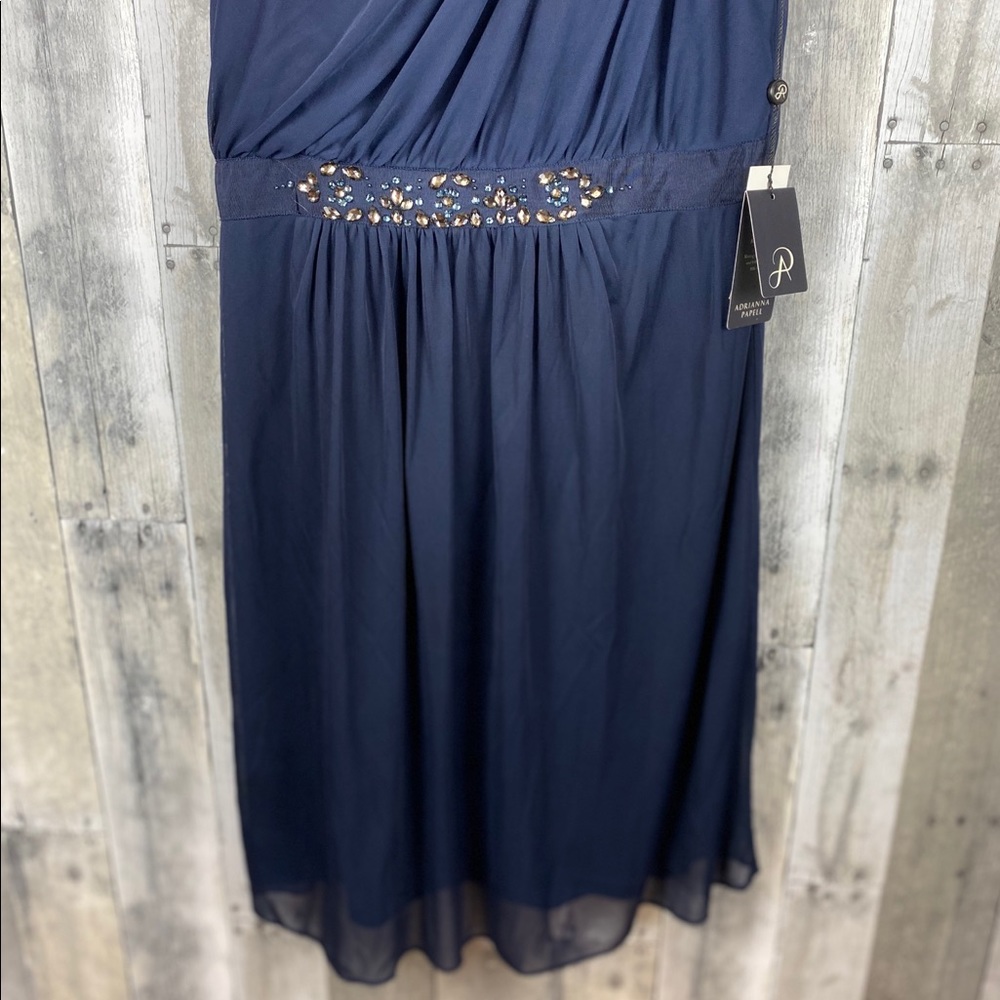 Adrianna Papell Love Story Midnight Dress Size 12 - Picture 3 of 8